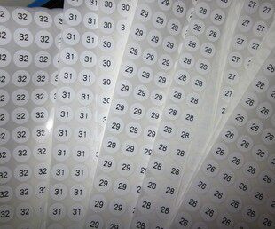 不干胶尺码标定做现货裤子数字标签服饰大小号码衣服数字贴 - 图0