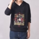 Phụ nữ tự nói mùa xuân và mùa thu mới trùm đầu gió quốc gia thêu áo len cotton văn học áo len mỏng - Áo len thoi trang nu Áo len