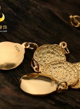 九宫藏式纯银十二生肖八卦吊坠