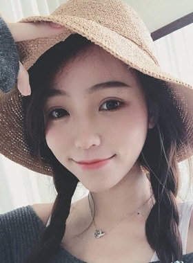 特细拉菲草可折叠大檐沙滩帽子