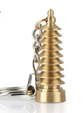 纯铜九层文昌塔摆件笔钥匙扣挂件