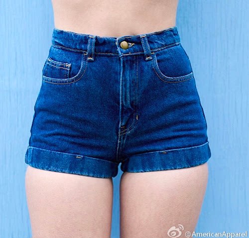 现货American Apparel高腰水洗复古牛仔短裤美国AA明星倪妮同款 - 图3