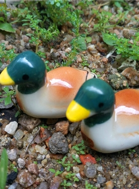 乡村风田园艺陶瓷鸳鸯戏水小动物
