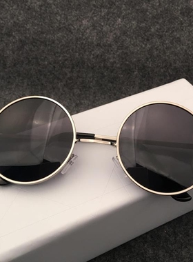 圆形圆框男士小眼镜近视墨镜