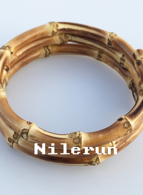 时尚个性风创意宽边竹根手镯