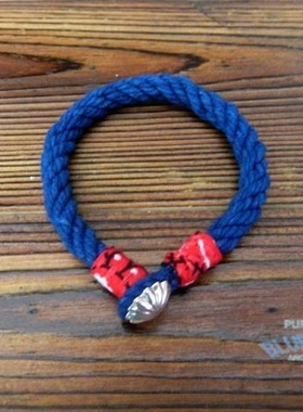 blueblood手工编制布腰果花手链