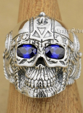 复古骷髅纯银戒指