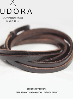 欧美风男士复古真皮多层手链