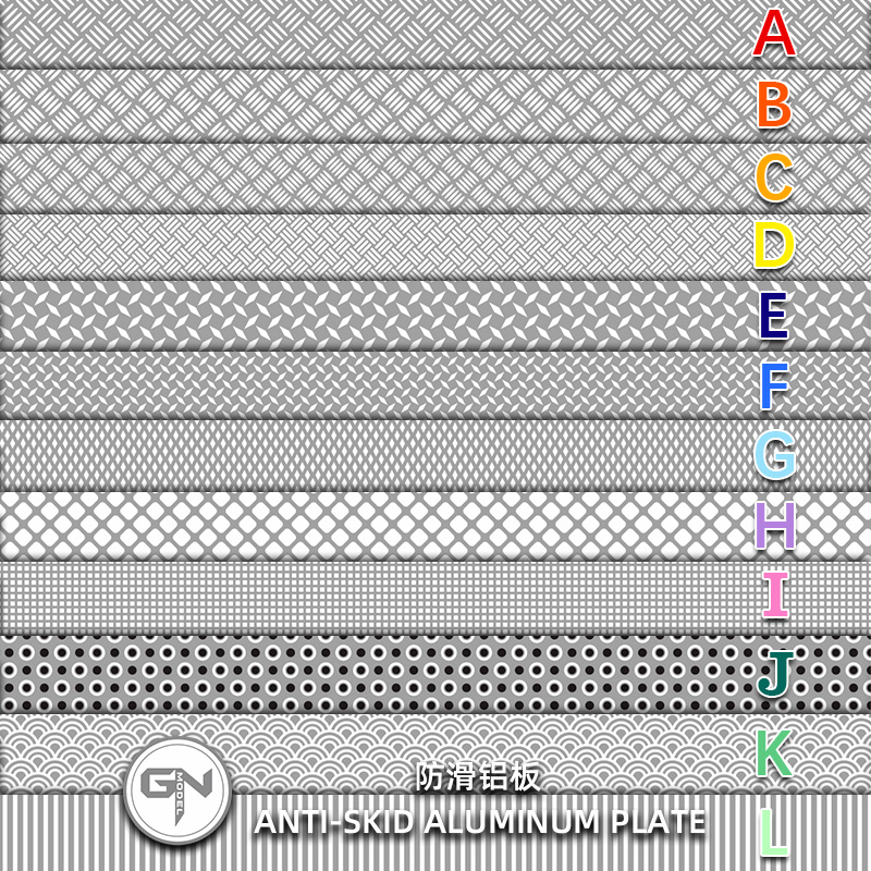 GNModel 模型用花纹铝板蚀刻片易切割踏板地板车房机库工业风改造 - 图0