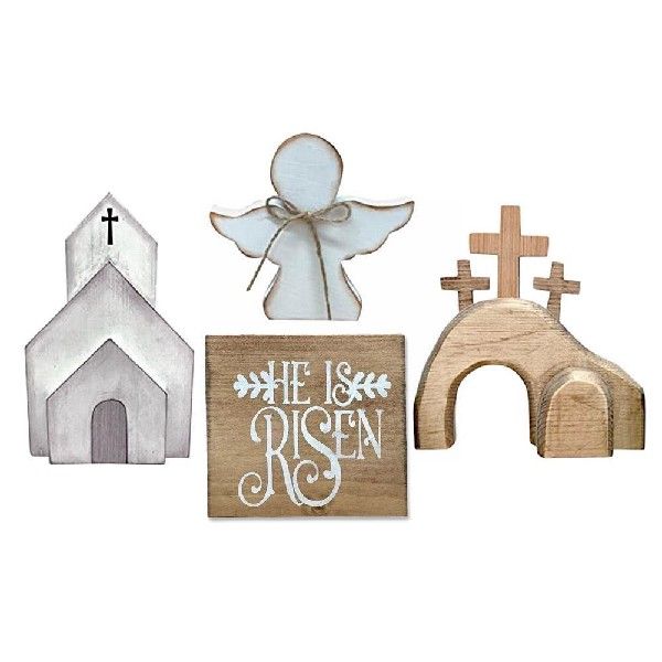 速发1 Set Tomb Easter Tray Bundle Kit Easter Ornament Risen - 图1