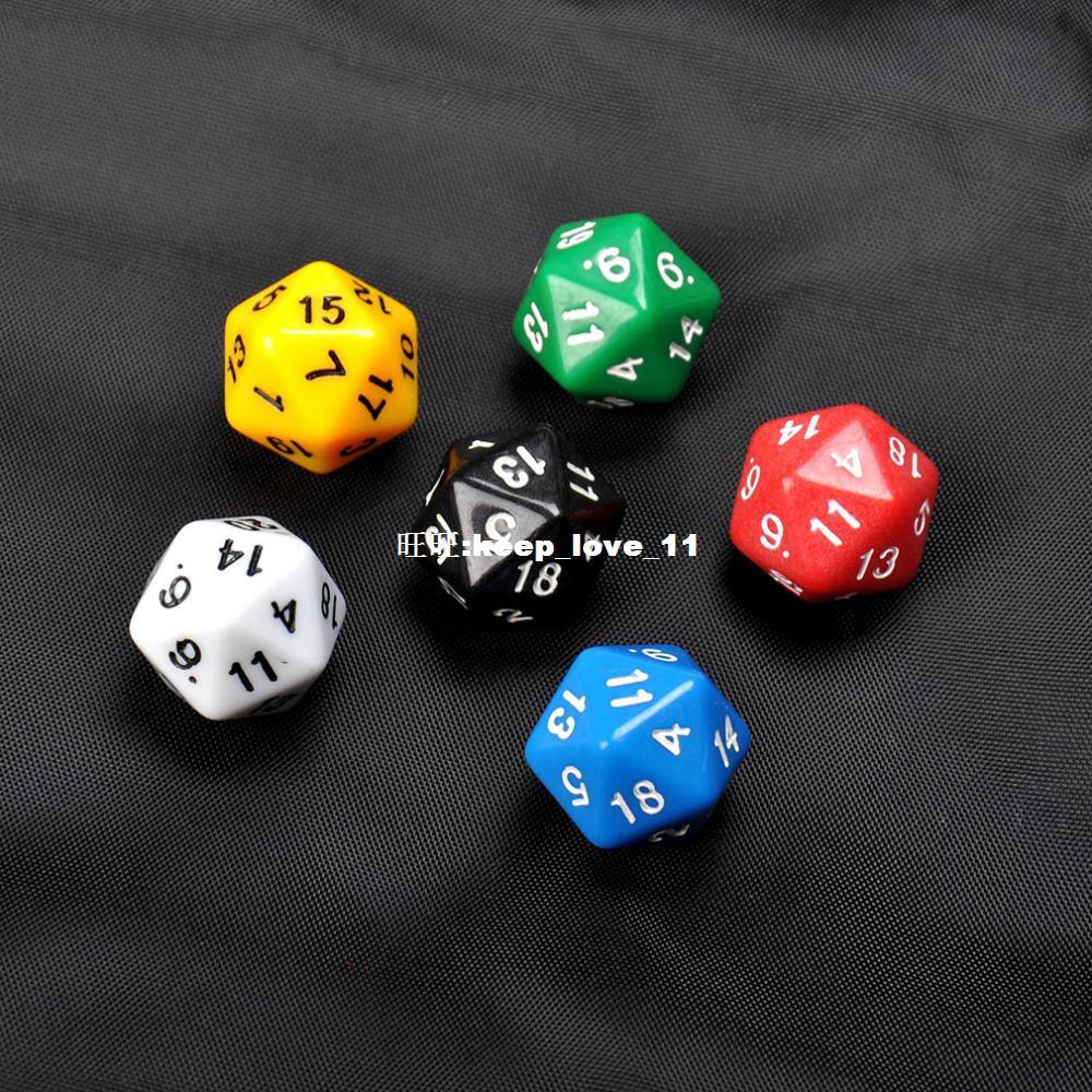 Set d20 Dice TwenOy SideD Die RPG D&D Six tpaTque Colors - 图1