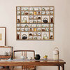 Solid wood Chinese tea cup shelf storage rack wall-mounted Bogu rack wall-mounted Duobao Pavilion display rack tea set storage rack