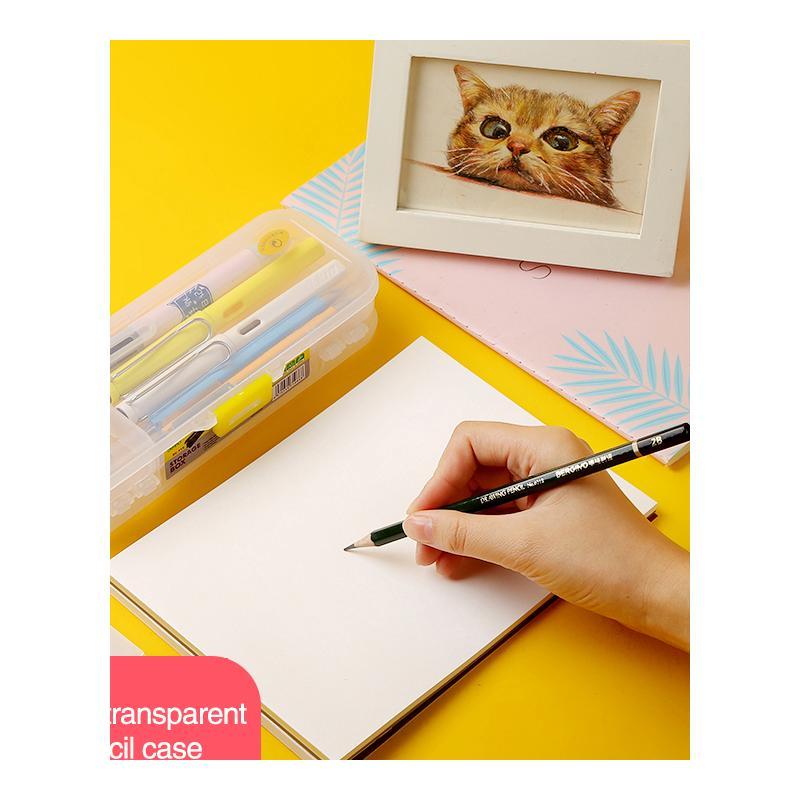 速发NEW Transparent Pencil Case 2 Layer Pen Box Pencilcase S - 图3