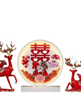 招财鹿摆件客厅玄关创意酒柜电视柜办公室家居装饰品乔迁结婚礼物