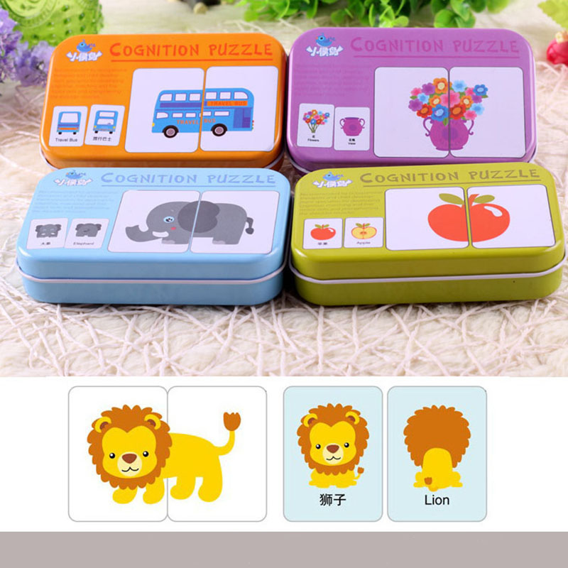 极速Baby kids Cognitive Cards Montessori Materials Animal Fr-图0