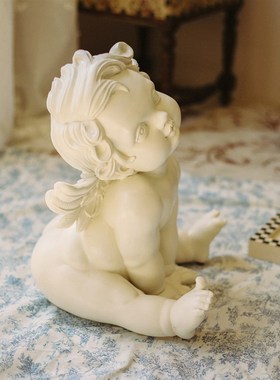 欧式复古胖天使摆件家居饰品法式可爱树脂创意客厅桌面装饰品摆件