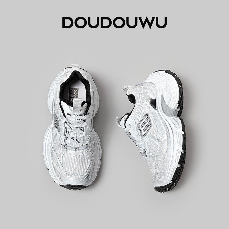 豆豆屋厚底老爹鞋女2024春秋新款韩版潮运动休闲松糕增高百搭女鞋,淘宝优惠券,粉丝福利购,淘宝优惠卷