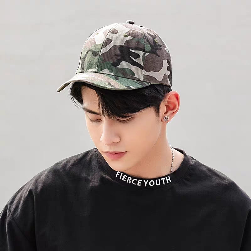 极速Camouflage Baseball Cap Women's Men's Snapback Hip H-图3