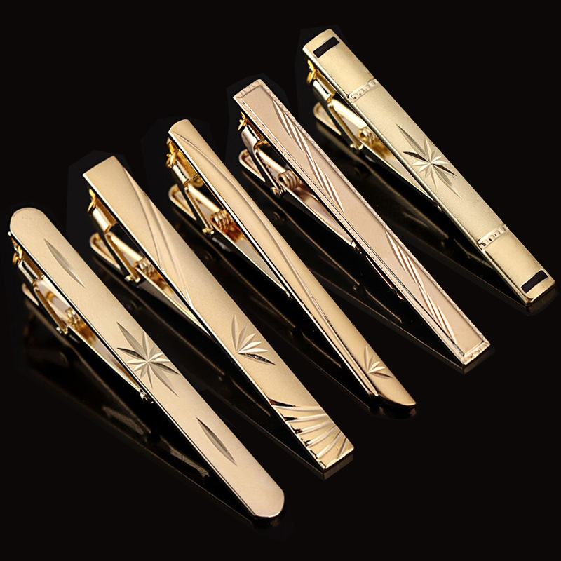 速发Copper antirust gold tie clip simple business necktie cl-图0