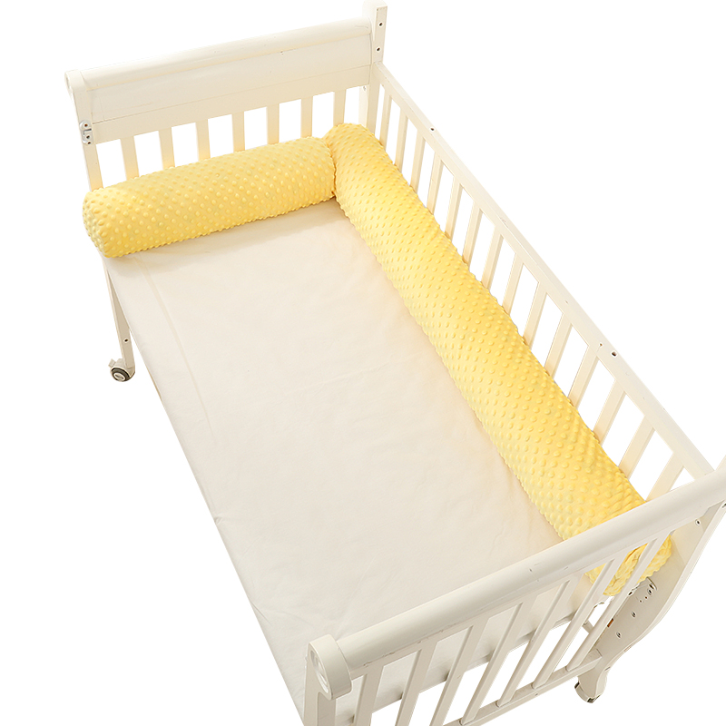 豆豆绒圆柱防撞婴儿床床围宝宝儿童床围拼接床软包一片式可拆洗