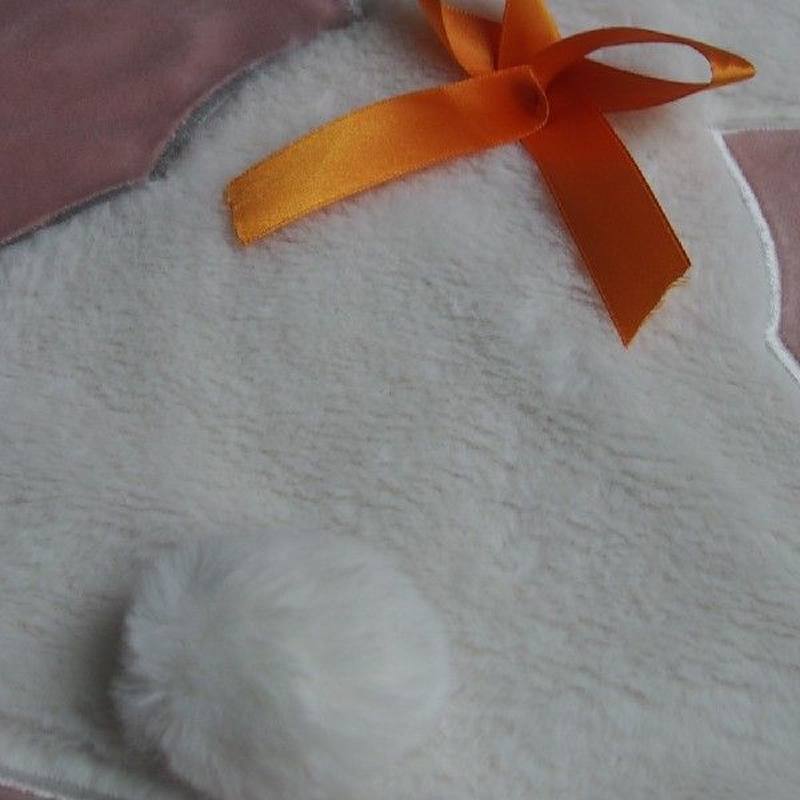 极速modern white fur pink rabbit cushion cover 45x45cm sofa-图2