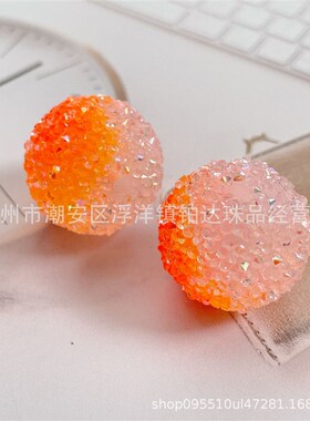 diy手b工首饰配件日本进口春日网红马卡龙色半透明糖果糖砂珠散装