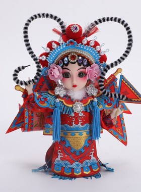 新年国潮沙龙人娃娃diy材料京剧人偶暖场绢车载摆件送老外礼新品