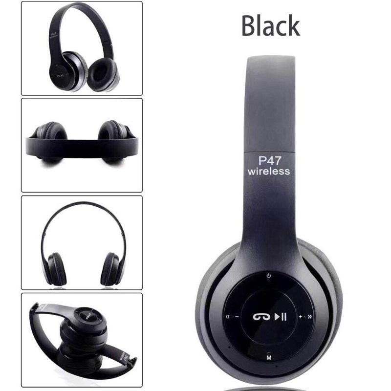 Newest P47 Folding Wireless Headset Support Wired Connectio - 图0