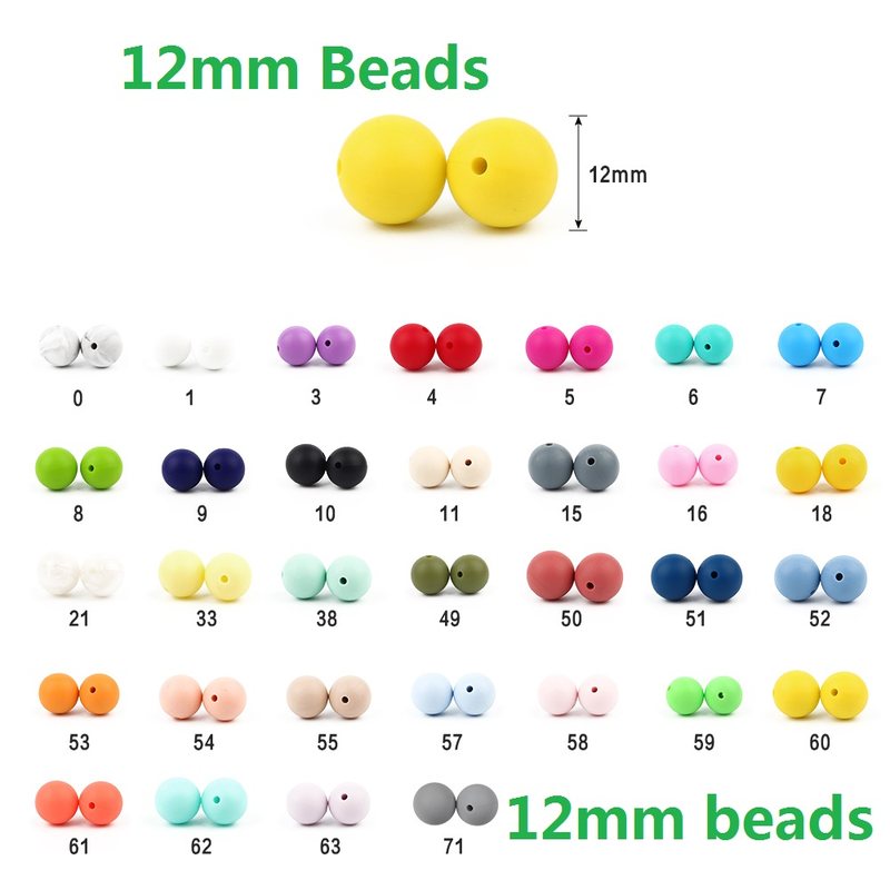 BOBO.BOX 12mm 20pcs BabyFTeether Pearl Silicnoe TBeads BPA - 图3