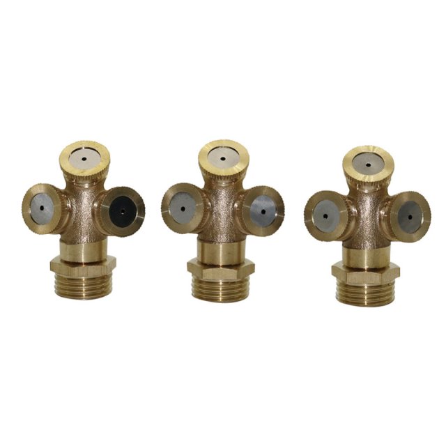 极速Adjustable 3 Hole Brass Spray Misting Nozzle Garden Spri-图3