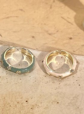 小清新花朵戒指女小众设计感高级开口可调节食指戒冷淡风独特指环