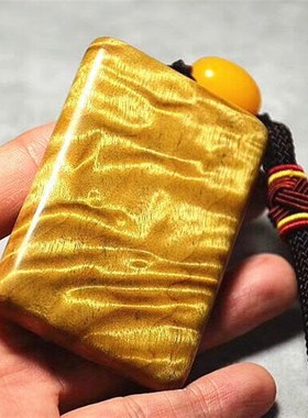 金丝楠木拆房老料无事牌水波龙胆纹I阴沉原料吊坠雕刻车挂首饰