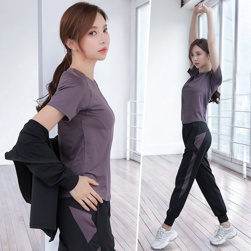 晨跑步运动套装女春秋季高级感健身房速干户外休闲健身衣瑜伽服,淘宝优惠券,粉丝福利购,淘宝优惠卷