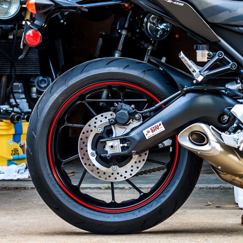 摩托车改装轮胎贴纸10寸12寸17寸18寸轮毂贴反光贴黄龙GSX250贴膜 - 图1