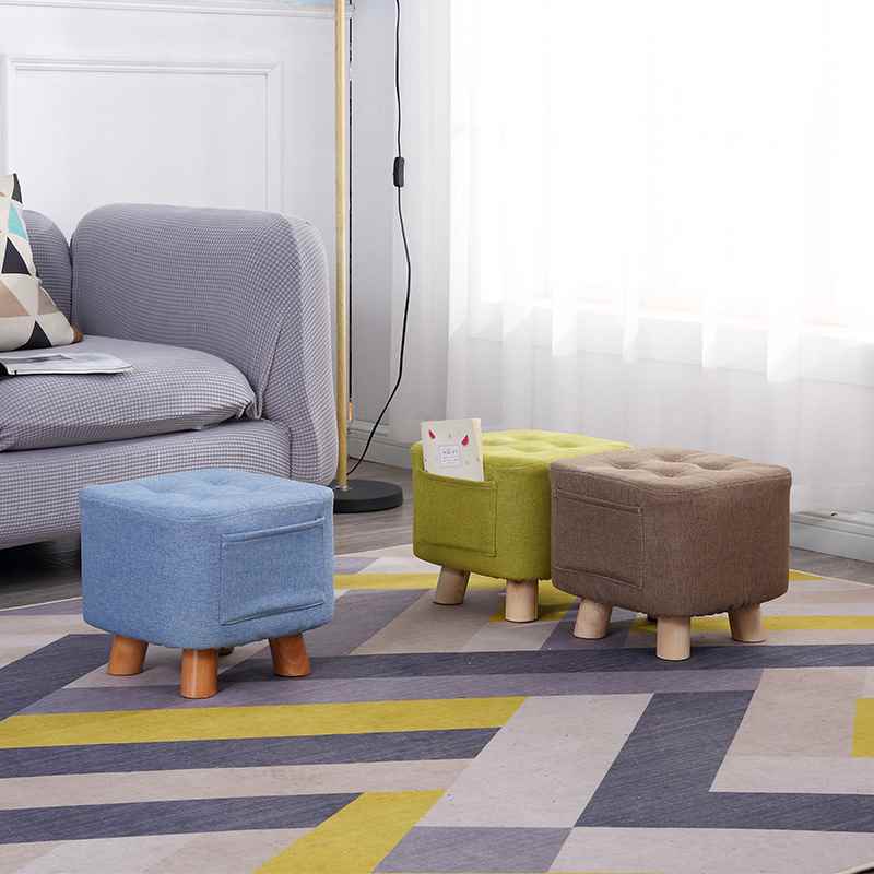 buSetr Madeea ritting Room SmaDll Stool Creative Solid Wo - 图1