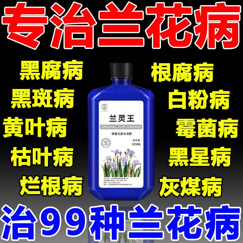 速发兰花专用杀菌药焦尖黑斑病专用药治黄叶黑斑烂根爆根剂黑班-图0