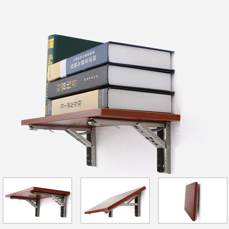 2PCS Trdiangle shelf Bracket Folding folding table wall moun-图2