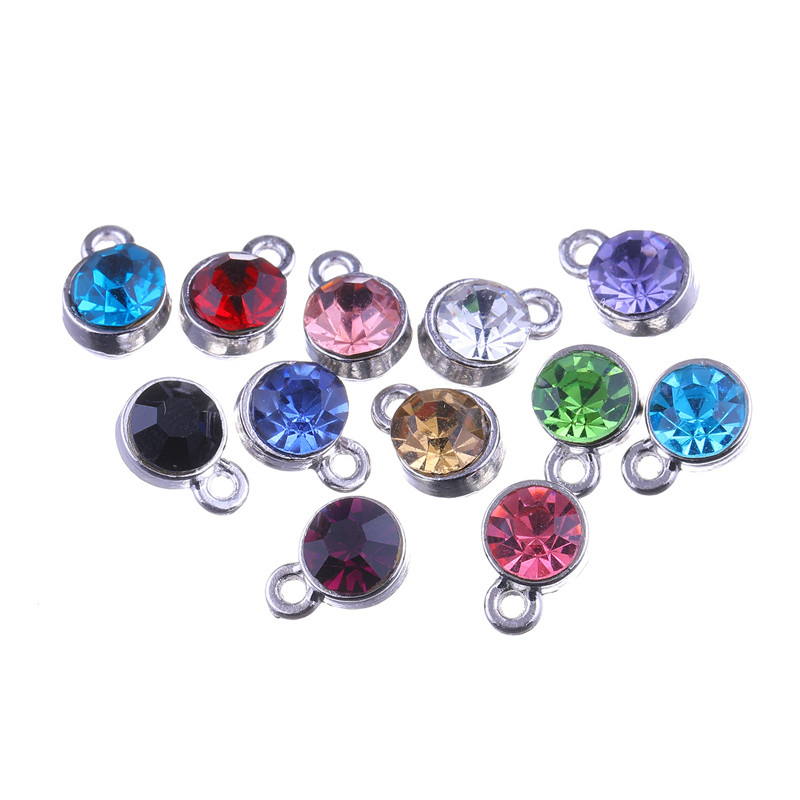 极速Juya 30PCS/Lot Wholesale 12 Color Colorful Crystal Charm - 图1