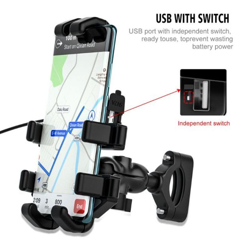 Motorcycle Ocjtopus Mobile Phone Holder Aluminum Alloy Navig-图2