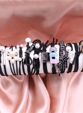 小众高货YVLAH 12Ps/Set New Hair Ring Colorful   Rubber Band