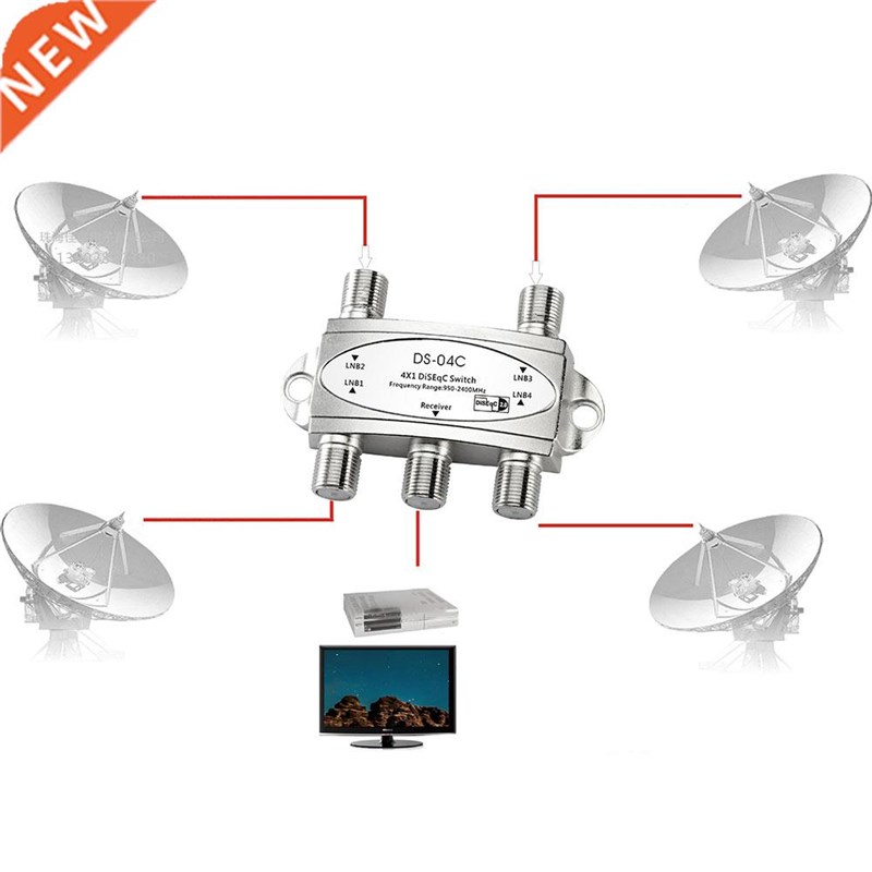 推荐DiSEqC 2.0 Model 4x1W Antenna Splitter TV Signal Network-图0