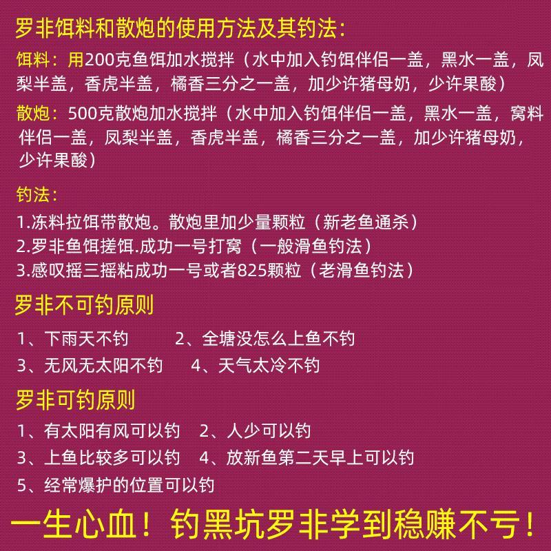 新品非王钓大罗非饵料罗飞鱼冷冻饵散炮鱼饵添加剂黑坑配方冷冻鱼 - 图2