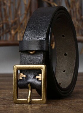 小众高货.cm Width Retro Women Jeans Belt Genuine Leather Bel