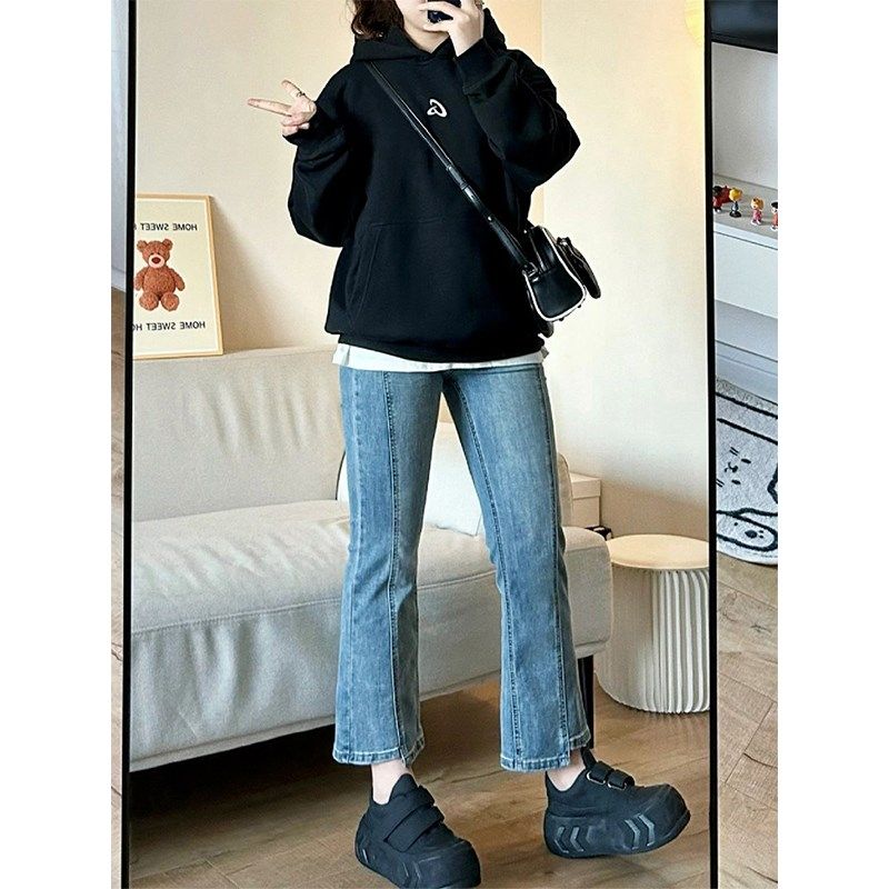 2-300斤胖mm大码女装复古高腰牛仔裤春秋显瘦梨形身材微喇叭裤子,淘宝优惠券,粉丝福利购,淘宝优惠卷