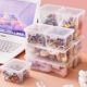 Children's hair accessories storage box rubber band baby headband x hair clip headband hair band box jewelry transparent jewelry