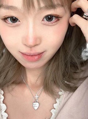 轻奢小众设计高级感芭蕾风 爱心z吊坠项链 ins吊坠叠戴锁骨链女夏