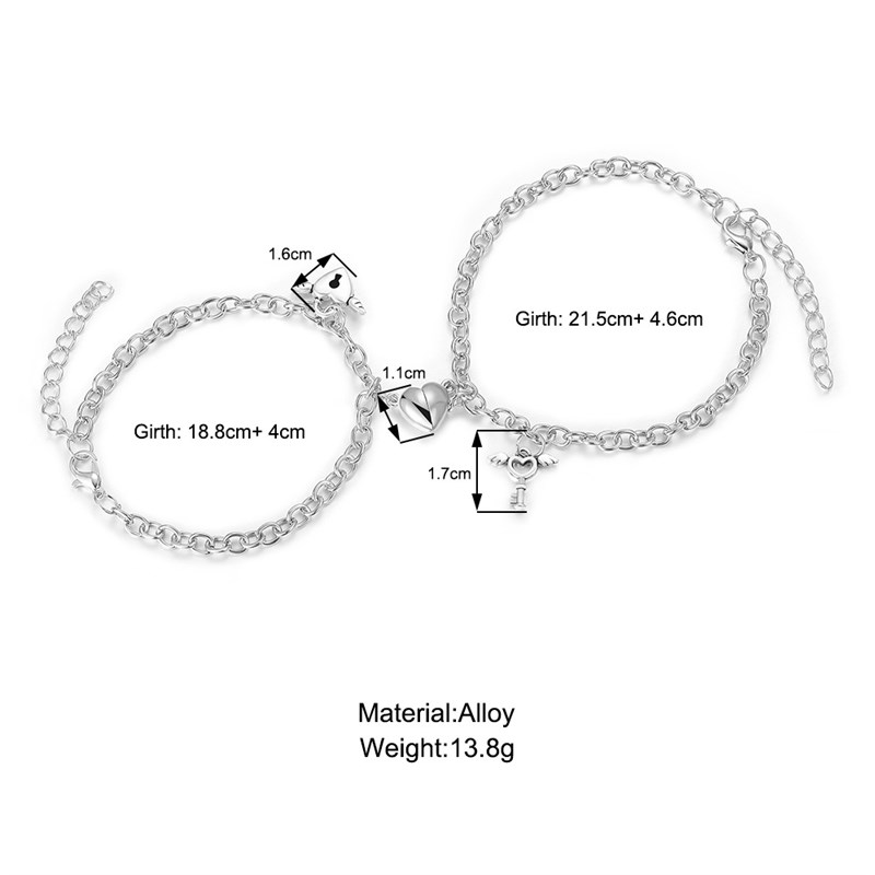 速发Valentine's Day lovers bracelet Couples jewelry 磁铁情侣 - 图1