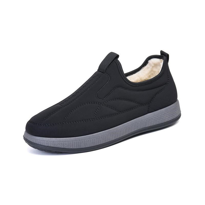 冬季加绒棉鞋男士休闲棉靴加厚保暖一脚蹬二棉黑色布鞋防滑防寒鞋,淘宝优惠券,粉丝福利购,淘宝优惠卷