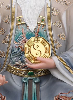 汉白玉鸿钧老祖像体神像鸿钧道人家用供奉摆件创始元三清祖师鸿君