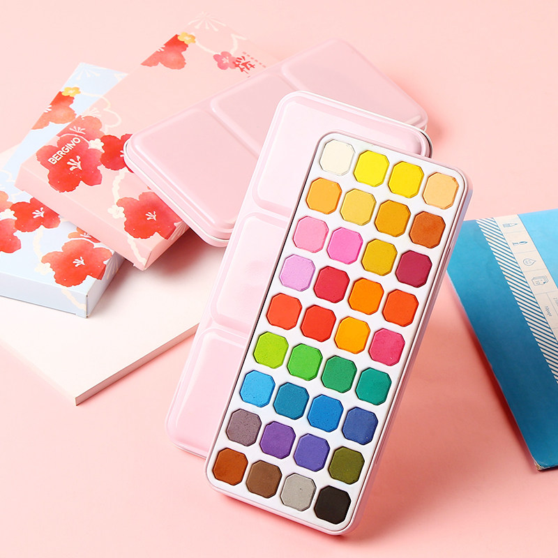 固体水彩颜料套装18色24色36色初学者手绘水粉颜料套装小学生儿童,淘宝优惠券,粉丝福利购,淘宝优惠卷